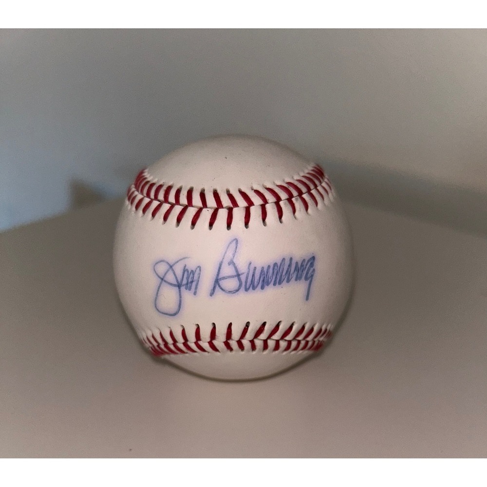 Jim Bunning Signed Official League Baseball Autographed MLB Hall of Fame HOF
